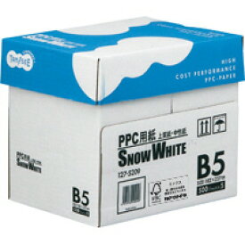 TANOSEE　PPC用紙　SNOW　WHITE　B5　1箱（2500枚：500枚×5冊）