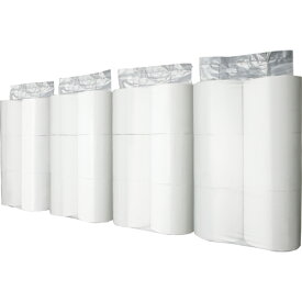 TANOSEE　トイレットペーパー　パック包装　シングル　芯なし　130m　ホワイト　1ケース（24ロール：6ロール×4パック）