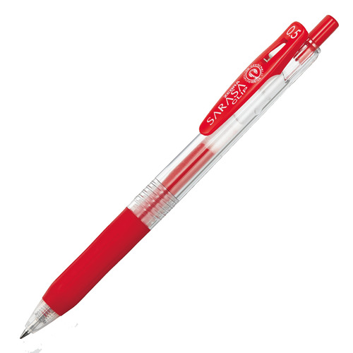 ゼブラ　ジェルボールペン　サラサクリップ　０．５ｍｍ　赤　ＪＪ１５−Ｒ　１本