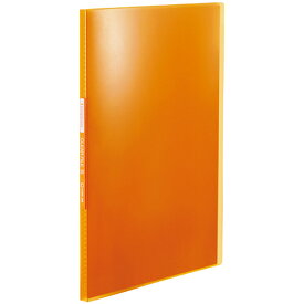 キングジム　シンプリーズ　クリアーファイル（透明）　A4タテ　20ポケット　背幅12mm　オレンジ　TH184TSPO　1冊