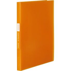 キングジム　シンプリーズ　クリアーファイル（透明）　A4タテ　40ポケット　背幅22mm　オレンジ　TH184TSPWO　1冊