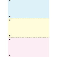 TANOSEE　汎用マルチタイププリンタ帳票　カラー用紙　A4　3分割　6穴　1箱（2500枚：500枚×5冊） 【送…