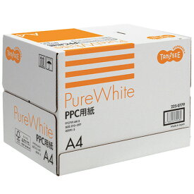 TANOSEE　PPC用紙　Pure　White　A4　フタ無し箱　1箱（2500枚：500枚×5冊）