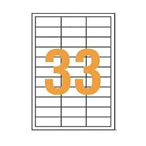 ライオン事務器 LPタックラベル A4判 25×63.5mm(33片入) LP−233 1箱(100シート) 【送料無料】