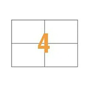 ライオン事務器 PPCタックラベル A4判 148.5×105mm(4片入) PPC−04A 1箱(100シート) 【送料無料】