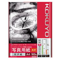 コクヨ　インクジェットプリンタ用紙　写真用紙　光沢紙　A4　KJ－G14A4－100N　1冊（100枚）