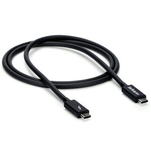 【お取寄せ品】 StarTech.com Thunderbolt 3 (20Gbps) USB−Cケーブル 1m ブラック TBLT3MM1M 1本 【送料無料】