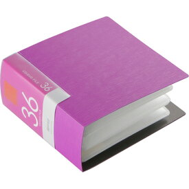 バッファロー　CD／DVDファイルケース　ブックタイプ　36枚収納　ピンク　BSCD01F36PK　1個