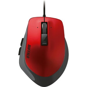 �y����񂹕i�z �o�b�t�@���[�@�L���@BlueLED�@�v���~�A���t�B�b�g�}�E�X�@M�T�C�Y�@���b�h�@BSMBU500MRD�@1��