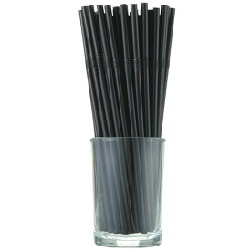 きんだい　フレックスストロー（無包装）　φ6×210mm　ブラック　GS−47　1パック（500本）