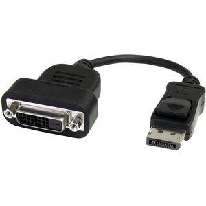 �y����񂹕i�z StarTech�Dcom�@DisplayPort�|DVI�A�N�e�B�u�ϊ��A�_�v�^�@DisplayPort�i�I�X�j�|DVI�|D�i���X�j�@�u���b�N�@DP2DVIS�@1�� �y���������z
