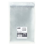 TANOSEE　OPP袋　フタ・テープ付　A5用　160×220＋40mm　1パック（100枚）