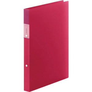 【お取寄せ品】 キングジム FAVORITES リングファイル(透明) A4タテ 2穴 140枚収容 背幅29mm 赤 FV621T−R 1冊