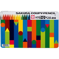 サクラクレパス　クーピーペンシル　24色（各色1本）　缶入　FY24　1パック