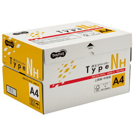 TANOSEE　αエコペーパー　タイプNH　A4　1箱（2500枚：500枚×5冊）