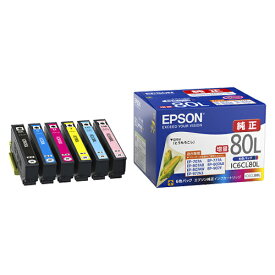 エプソン　インクカートリッジ　6色パック（増量）　IC6CL80L　1箱（6個：各色1個） 【送料無料】
