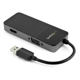 【お取寄せ品】 StarTech．com　USB3．0接続　HDMI／VGA変換アダプタ　USB　Type−A（オス）−HDMI／RGB（メス）　4K／30Hz対応　USB32HDVGA　1個 【送料無料】
