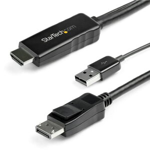 y񂹕iz StarTechDcom@HDMI@|@DisplayPortϊP[u@USBoXp[Ή@2m@HD2DPMM2M@1 yz
