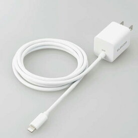 【お取寄せ品】 エレコム　USB　PowerDelivery　20W　AC充電器（Lightningケーブル一体型）　ホワイト　MPA−ACLP05WH　1個 【送料無料】