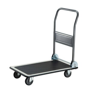 TANOSEE スチール台車(折りたたみ式) 150kg荷重 黒 1台 【送料無料】【代引・時間指定不可】