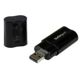 【お取寄せ品】 StarTech．com　USB接続ステレオオーディオ変換アダプタ　ブラック　ICUSBAUDIOB　1個