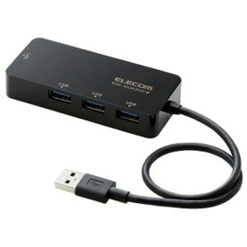 エレコム　USB−A　1Gbps有線LANアダプター　USBハブ付　ブラック　RoHS指令準拠（10物質）　EDC−GUA3H2−B　1個 【送料無料】