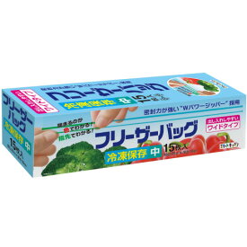 【お取寄せ品】 日本サニパック　スマートキッチン　フリーザーバッグ　透明　中　0．060mm　KS37　1パック（15枚）