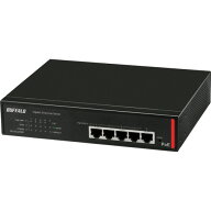 バッファロー　法人向け　Giga対応　PoE　Layer2　スマートLiteスイッチ　5ポート　ブラック　BS－GSL200…