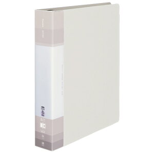 コクヨ クリヤーブック(Glassele) 替紙式・背ポケット A4タテ 30穴 35ポケット付属 背幅55−72mm オフホワイト ラ−GLB740W 1冊