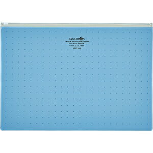 リヒトラブ AQUA DROPs クリヤーケース A4ヨコ 青 F−5303−8 1枚