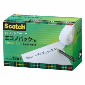 3M　スコッチ　メンディングテープ　エコノパック　小巻　12mm×30m　紙箱入　業務用パック　MP−12S　1パック（12巻） 【送料無料】
