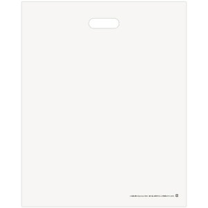 TANOSEE ポリエチレン手提袋(小判抜き) LD LL ホワイト 1パック(50枚)