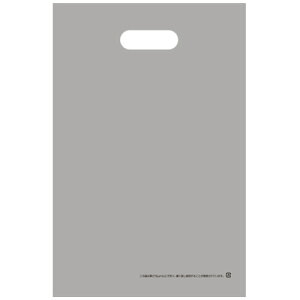 TANOSEE ポリエチレン手提袋(小判抜き) HD M シルバー 1パック(50枚)