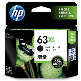 HP　HP63XL　インクカートリッジ　黒　増量　F6U64AA　1個 【送料無料】