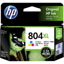HP　HP804XL　インクカートリッジ　3色カラー　増量　T6N11AA　1個 【送料無料】