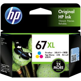 HP　HP67XL　インクカートリッジ　3色カラー　3YM58AA　1個