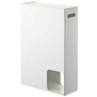 【お取寄せ品】 山崎実業　トイレットペーパーストッカー　プレート　ホワイト　1台 【送料無料】