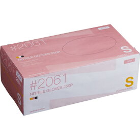 川西工業　ニトリル　使いきり手袋　粉なし　S　ピンク　＃2061　1箱（250枚）