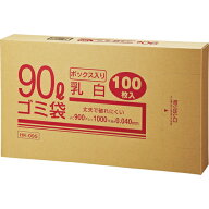 クラフトマン　業務用乳白半透明　メタロセン配合厚手ゴミ袋　90L　BOXタイプ　HK−095　1箱（100枚） 【…