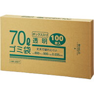 クラフトマン　業務用透明　メタロセン配合厚手ゴミ袋　70L　BOXタイプ　HK−097　1箱（100枚） 【送料無…
