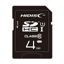 ハイディスク　SDHCカード　4GB　class10　UHS-I対応　HDSDH4GCL10UIJP3　1枚
