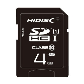 ハイディスク　SDHCカード　4GB　class10　UHS-I対応　HDSDH4GCL10UIJP3　1枚