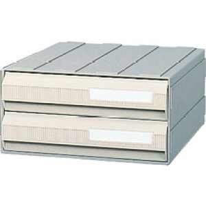【お取寄せ品】 サカセ化学工業 ビジネスカセッター A4 2段 グレー A4−242A 1台 【送料無料】