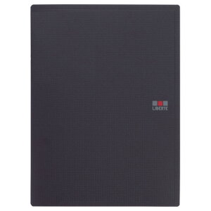 ライオン事務器 クリアーブック(リベルテ) A5タテ 12ポケット ブラック CR−102L 1枚