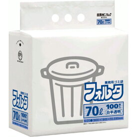 【お取寄せ品】 日本サニパック　環優包装フォルタ　白半透明　70L　薄口0．030mm　FU7H　1パック（100枚）