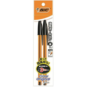 BIC�@�����{�[���y���@�N���X�^���@�I���W�i���t�@�C���@0�D8mm�@���@CST�|OF08BLKP2�@1�p�b�N�i2�{�j