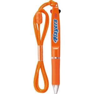 三菱鉛筆 ストラップ付2色ボールペン プレイヤーズ 0.7mm (軸色:橙) SE382.4 1本