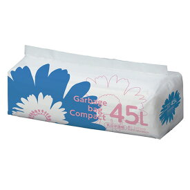 TANOSEE　ゴミ袋　コンパクト　乳白半透明　45L　1パック（50枚）