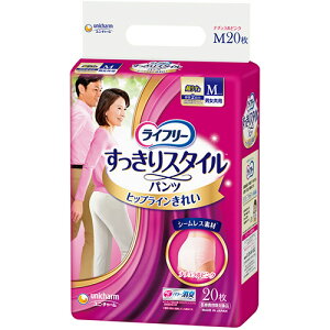 ユニ・チャーム ライフリー すっきりスタイルパンツ ピンク M 1パック(20枚)