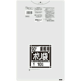 日本サニパック　Nシリーズ　業務用ポリ袋　バイオマスプラスチック配合　透明　90L　0．045mm　N93V　1パック（10枚）